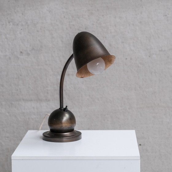 Image 1 of Verstellbare Schreibtischlampe aus Messing von W.H Gispen für Daalderop, Niederlande 1930