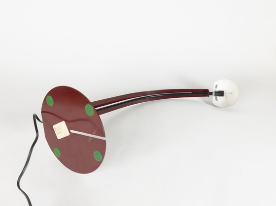 Image 1 of Herda Holland – Niederländisches Design – Modell B1412 – Halogen – Bordeaux – 80er Jahre