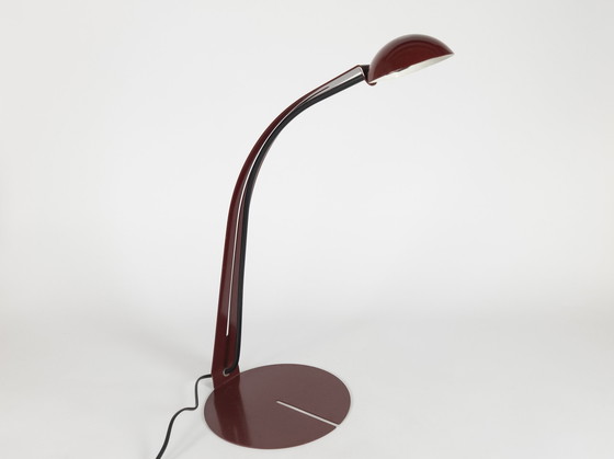 Image 1 of Herda Holland – Niederländisches Design – Modell B1412 – Halogen – Bordeaux – 80er Jahre