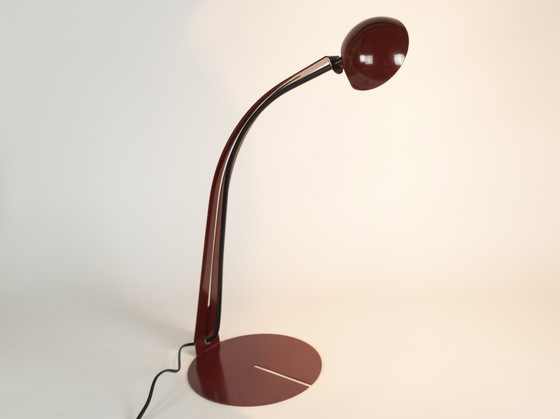Image 1 of Herda Holland – Niederländisches Design – Modell B1412 – Halogen – Bordeaux – 80er Jahre