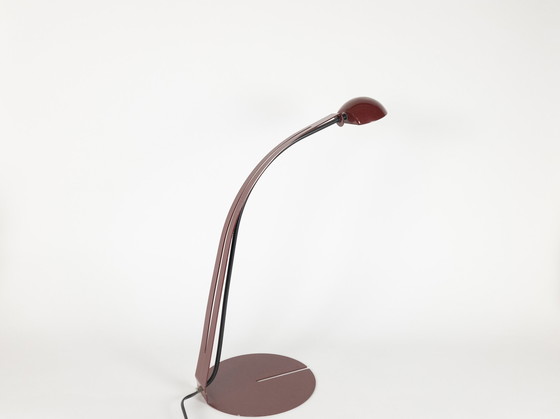 Image 1 of Herda Holland – Niederländisches Design – Modell B1412 – Halogen – Bordeaux – 80er Jahre