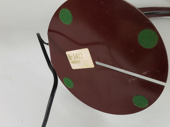 Image 1 of Herda Holland – Niederländisches Design – Modell B1412 – Halogen – Bordeaux – 80er Jahre