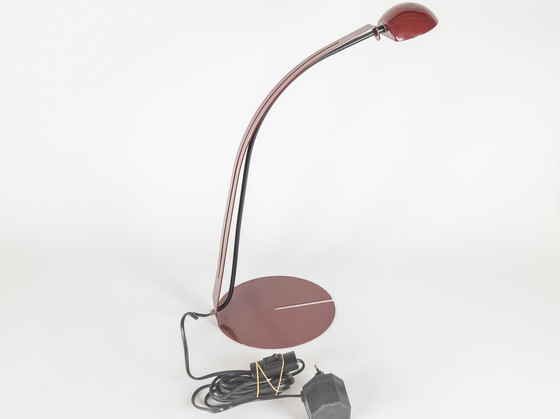 Image 1 of Herda Holland – Niederländisches Design – Modell B1412 – Halogen – Bordeaux – 80er Jahre