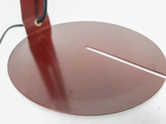 Image 1 of Herda Holland – Niederländisches Design – Modell B1412 – Halogen – Bordeaux – 80er Jahre