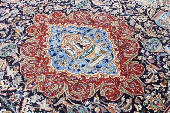 Image 1 of Original Handgeknüpfter Perserteppich Kashmar Fein Paradise Design 411 X 307 Cm Top Zustand