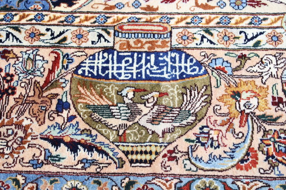 Image 1 of Original Handgeknüpfter Perserteppich Kashmar Fein Paradise Design 411 X 307 Cm Top Zustand