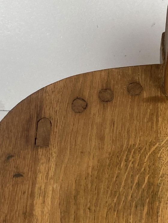 Image 1 of Brutalistischer Eichenholzsessel oder Kinderstuhl, 1970er Jahre