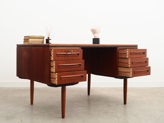 Image 1 of Teakholz-Schreibtisch, Dänisches Design, 1960er Jahre, Designer: J. Svenstrup