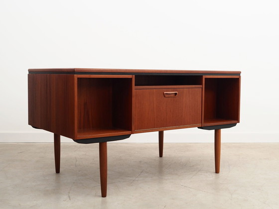 Image 1 of Teakholz-Schreibtisch, Dänisches Design, 1960er Jahre, Designer: J. Svenstrup