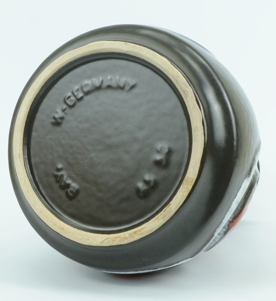 Image 1 of 1960er Jahre Vase Krug Kreismuster Bay Keramik WGP Modell 83 30