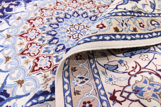 Image 1 of Original Handgeknüpfter Perserteppich Nain 9 La Fein Mit Seide 320 X 202 Cm Top Zustand