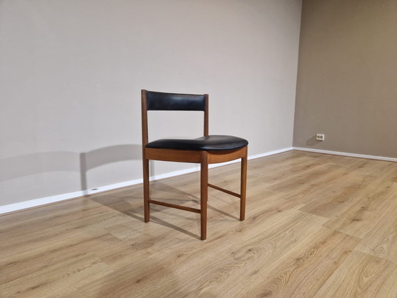 Image 1 of 4X Vintage Ah. Mcintosh 1970 - Stühle - Teak - Leder