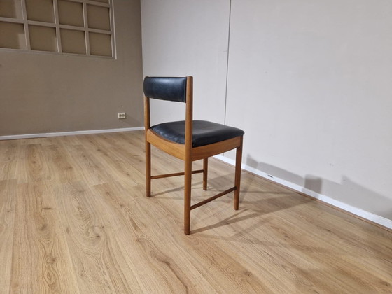 Image 1 of 4X Vintage Ah. Mcintosh 1970 - Stühle - Teak - Leder