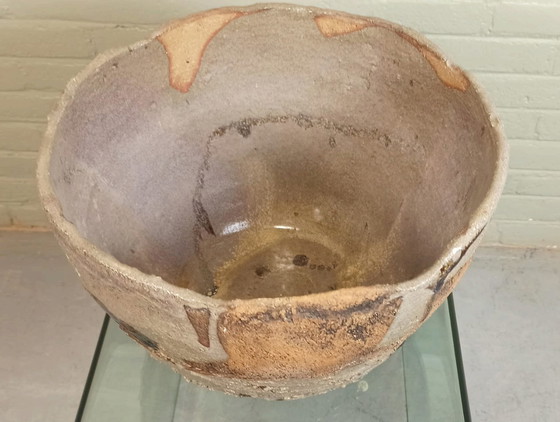 Image 1 of handgefertigte Wabi-Sabi-Schale/Topf aus Keramik