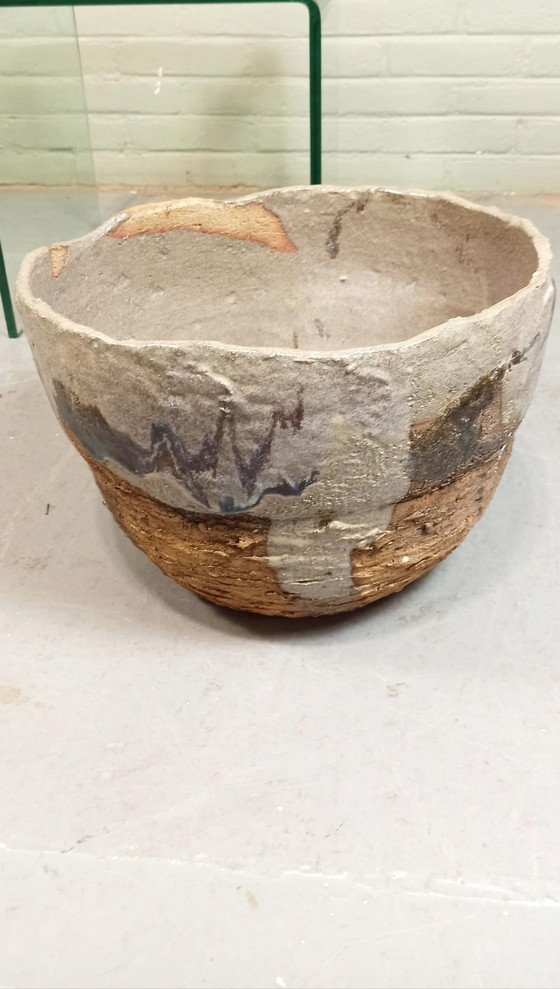 Image 1 of handgefertigte Wabi-Sabi-Schale/Topf aus Keramik