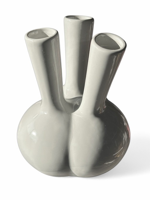 La Vie Tulpenvase Design Weiße Blumenvase