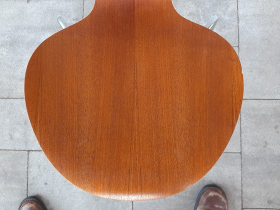 Image 1 of 6x Teakholz Arne Jacobsen Becher / Mückenstölen Fritz Hansen 1967