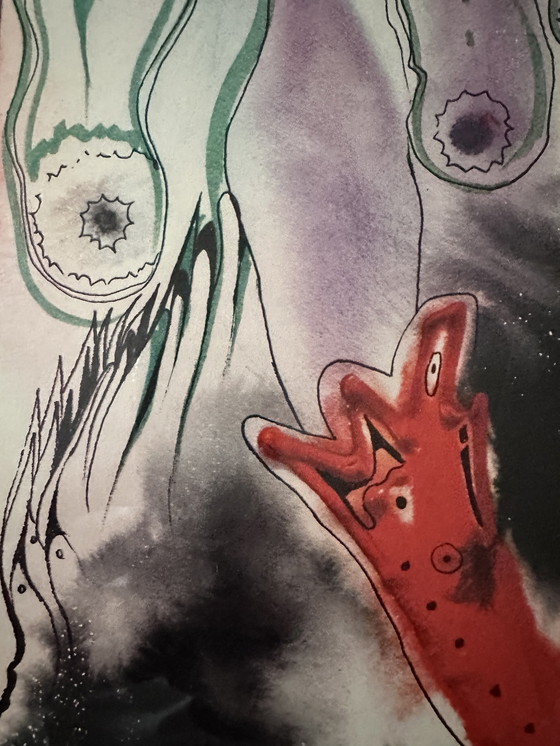 Image 1 of Salvador Dali, Lithographie 1969, Erzengel im Kampf mit dem Dämon