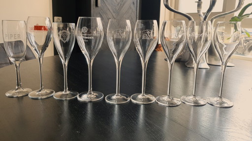 9X Champagnergläser Verschiedene