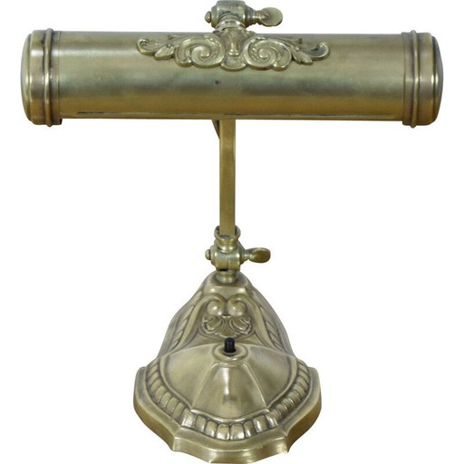 Verstellbare Messing-Tischlampe im Art-Deco-Stil, Tschechoslowakei 1930