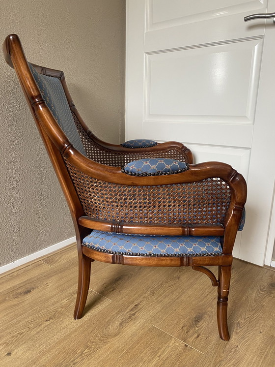 Image 1 of 2x Vintage Faux Bamboo Armchairs