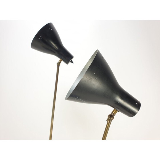 Image 1 of Vintage Beistelltisch mit 3 verstellbaren Lichtschalen, Italien 1960