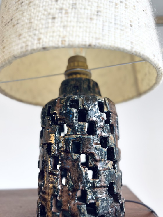 Image 1 of Keramische Brutalist Tischlampe