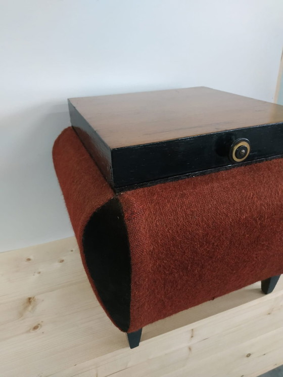 Image 1 of Vintage Art Deco (Style) Sewing Storage Möbel Beistelltisch