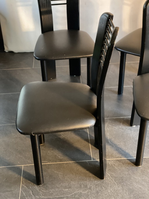 4x Brutalist Modern Stühle