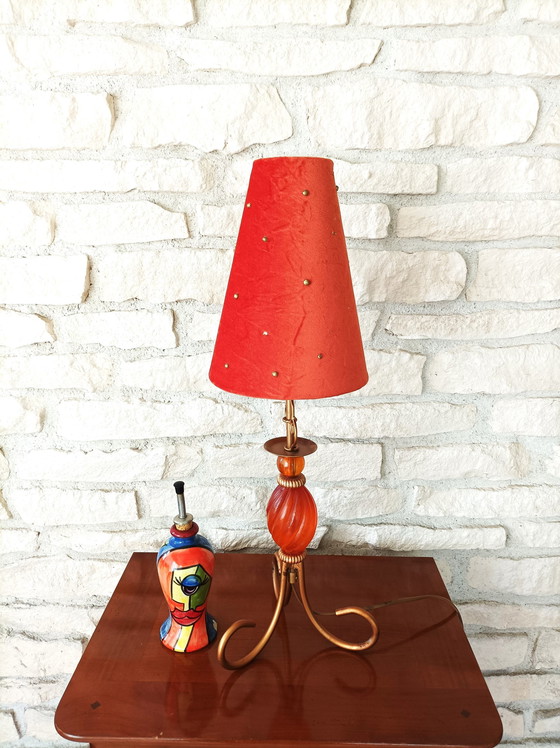 Image 1 of Stehleuchte Konischer Schirm Orange