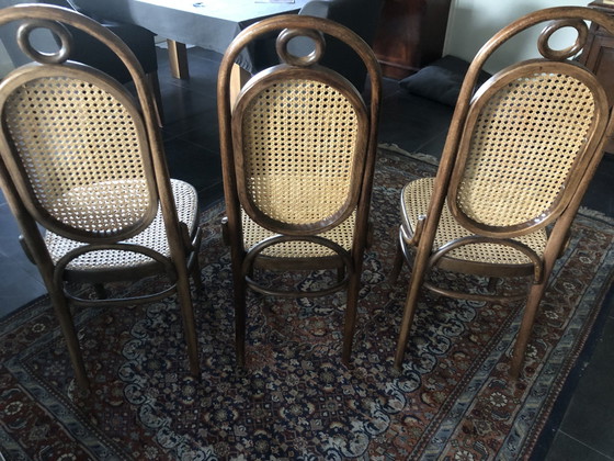 Image 1 of 4x Thonet Long John Stühle