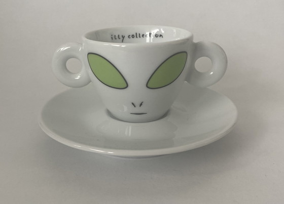 Image 1 of 2 X Tasse und Untertasse Illy Art Collection David Byrne "Aliens"