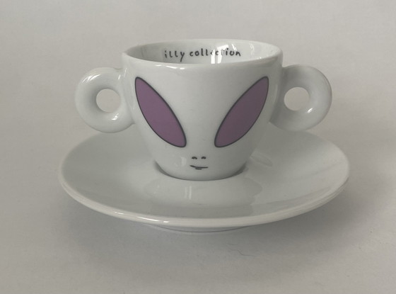 Image 1 of 2 X Tasse und Untertasse Illy Art Collection David Byrne "Aliens"