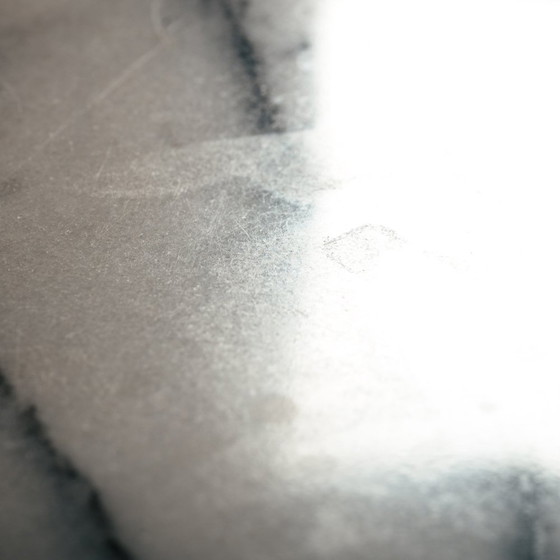 Image 1 of Wit Marmer Tafel Rond, Angelo Mangiarotti, Italien 1979