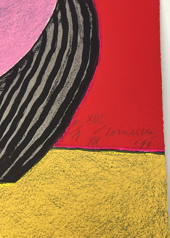 Image 1 of Signed; Guillaume Corneille Lithographie The Raven 1991 E/A - Der Rabe - Hommage À Edgar Allan Poe