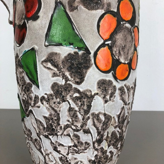 Image 1 of Vintage große Keramik Fat Lava multicolor 420-54 Vase von Scheurich