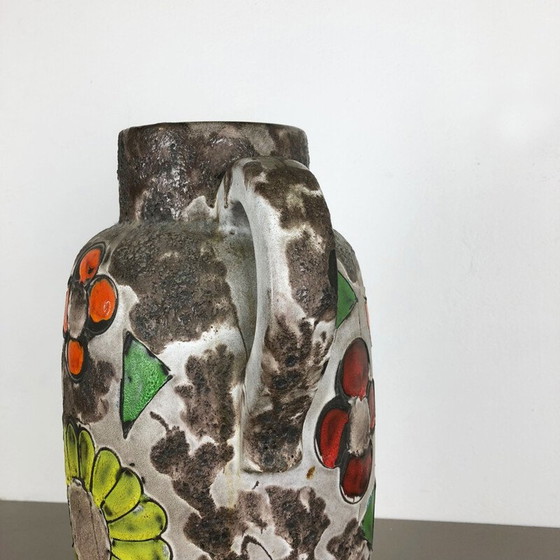 Image 1 of Vintage große Keramik Fat Lava multicolor 420-54 Vase von Scheurich