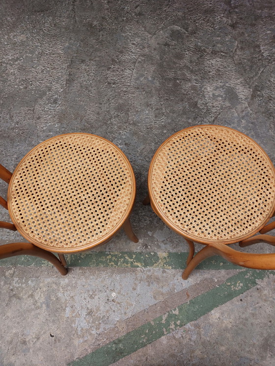 Image 1 of 2 x Bugholz Gurtband Esszimmerstühle