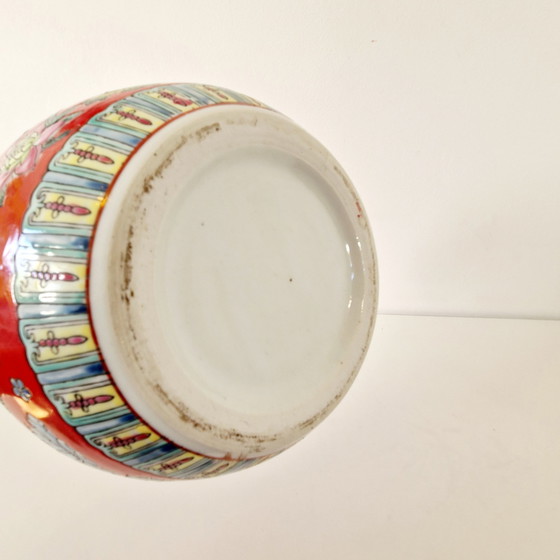 Image 1 of Floral Chinesisch Porzellan Vase Xxl Ingwer-Glas