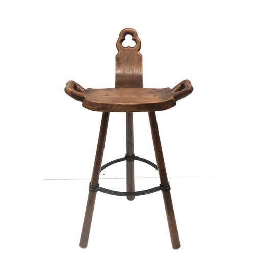 Spanischer Brutalist Vintage 'Marbella' Hocker von Confonorm aus den 1970er Jahren