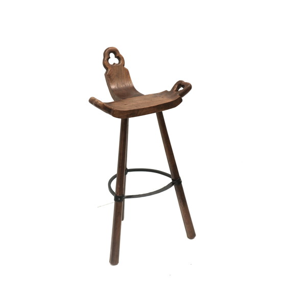 Image 1 of Spanischer Brutalist Vintage 'Marbella' Hocker von Confonorm aus den 1970er Jahren