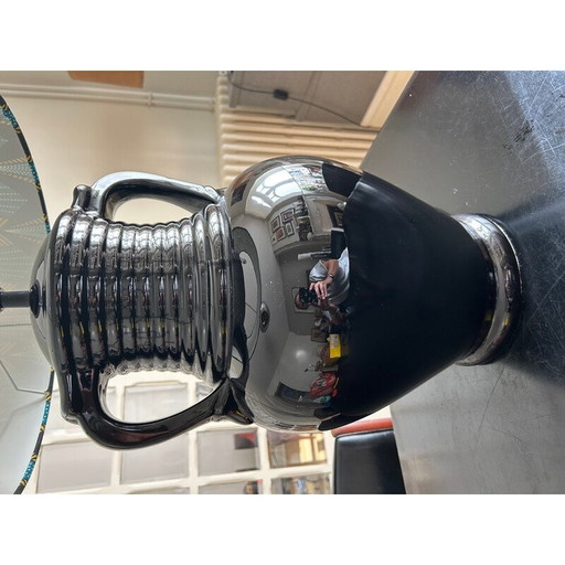 Vintage-Lampe aus schwarzer Keramik, 1970