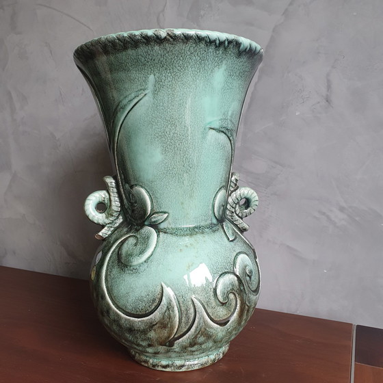 Image 1 of Vintage mintgrün Jasba Deutschland Vase aus den 1960er Jahren