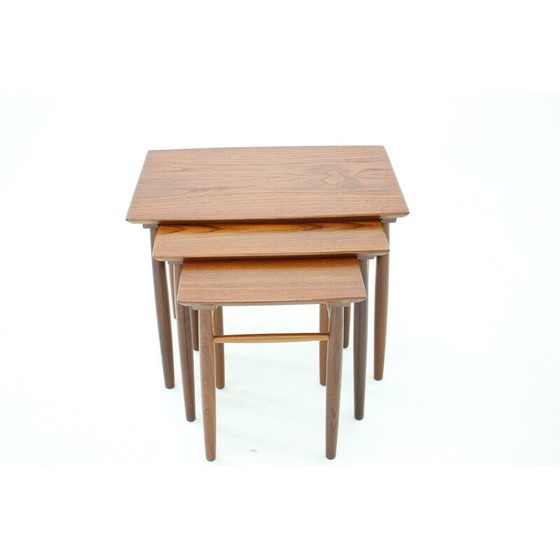 Image 1 of Vintage Teakholz Verschachtelungstische, Dänemark 1960s
