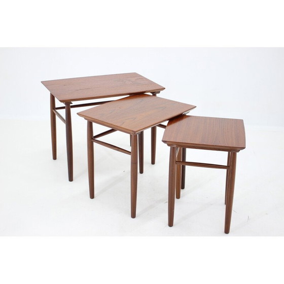 Image 1 of Vintage Teakholz Verschachtelungstische, Dänemark 1960s