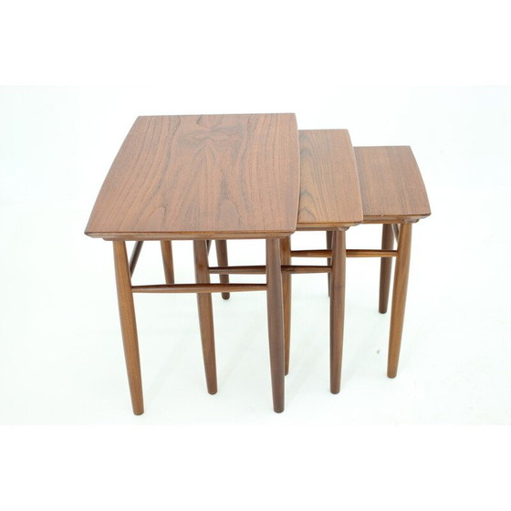 Image 1 of Vintage Teakholz Verschachtelungstische, Dänemark 1960s