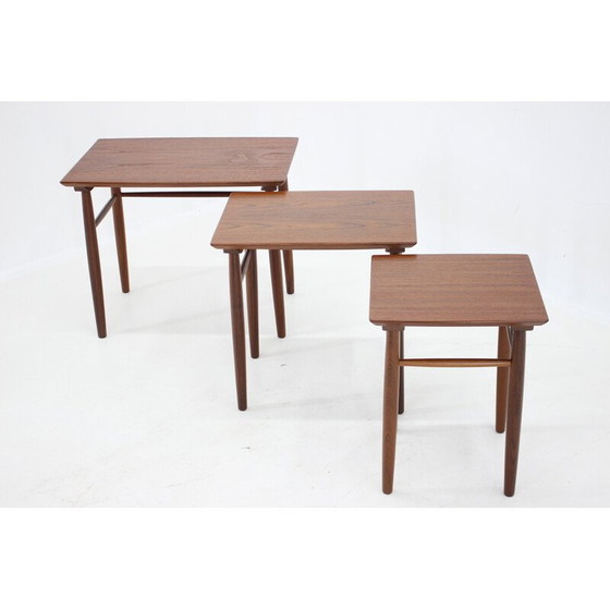 Image 1 of Vintage Teakholz Verschachtelungstische, Dänemark 1960s