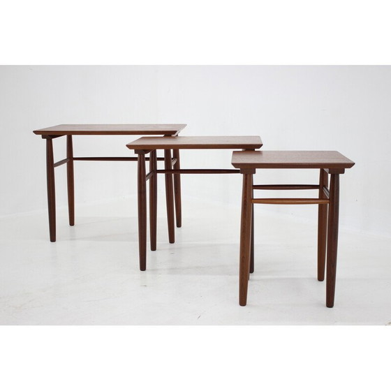 Image 1 of Vintage Teakholz Verschachtelungstische, Dänemark 1960s