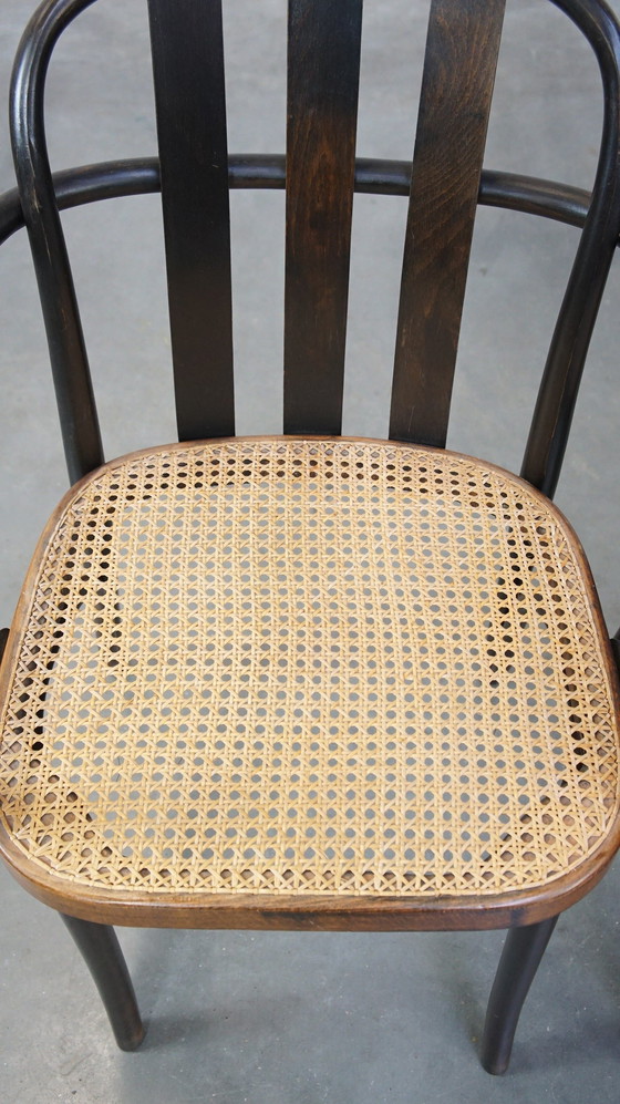 Image 1 of 2 X Vintage Holz Design Esszimmer / Bistro Stuhl