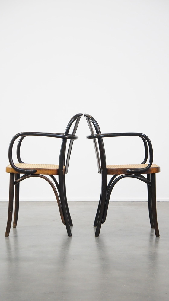 Image 1 of 2 X Vintage Holz Design Esszimmer / Bistro Stuhl